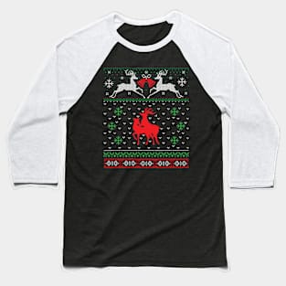 mating reindeer ugly Christmas sweater Baseball T-Shirt